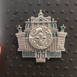 Haunted Mansion 55 Years Commemorative Enamel Disney Pin - Green & Silver